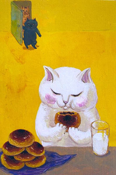 週末まであと少し、あんぱんを食べてがんばります。 
