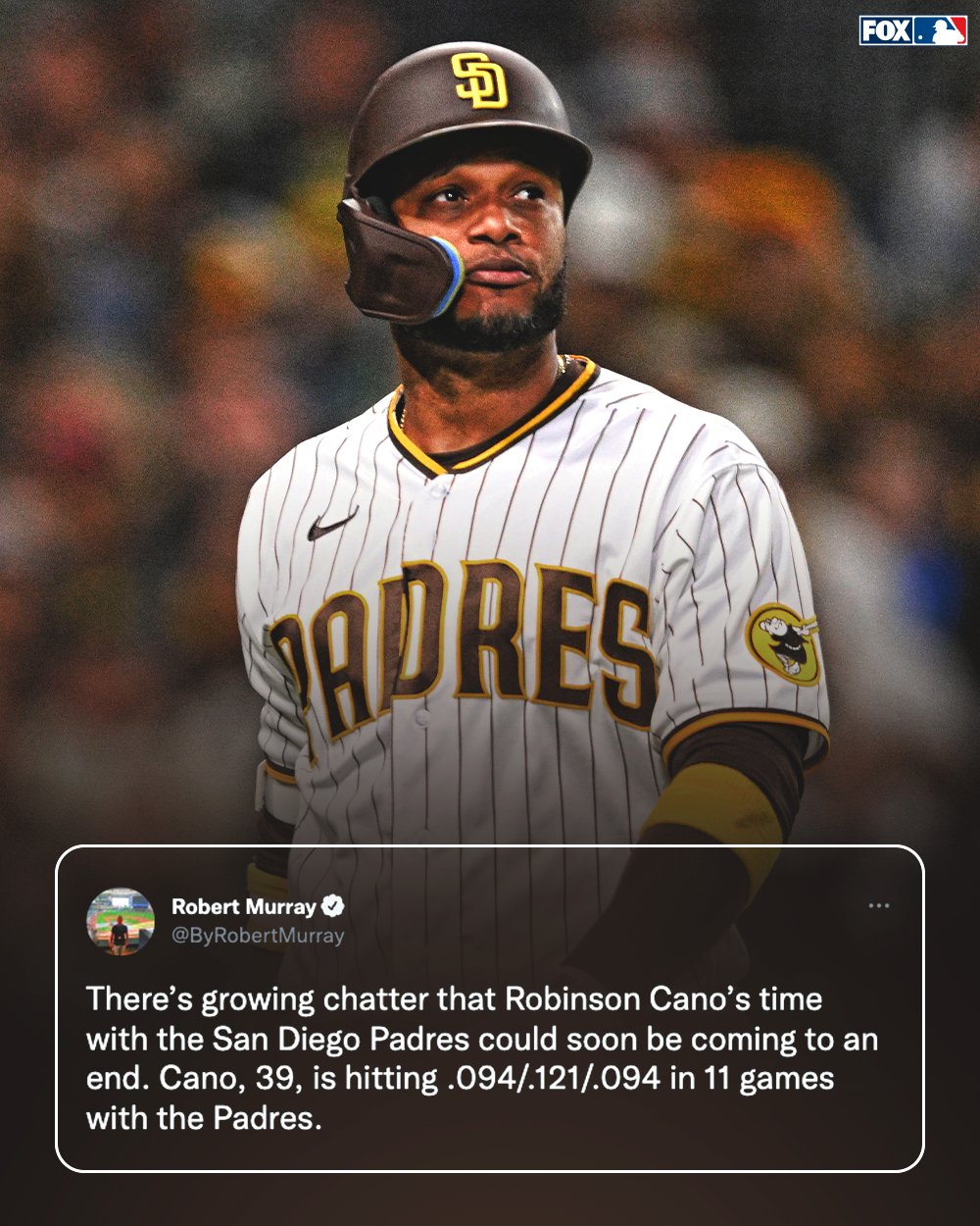 FOX Sports: MLB on X: According to @JonHeyman, The Padres are expected to  request that Robinson Cano be optioned tomorrow  / X