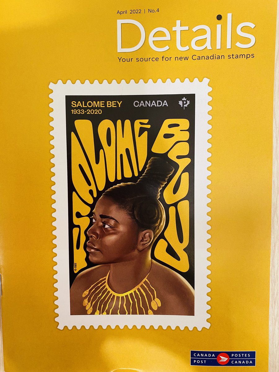 I bought my first book of #SalomeBey Canada Post stamps today. They’re lovely. #representationmatters