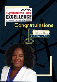 DeeBoydBroker's tweet photo. It is a blessing to be selected as an Honoree for the 2022 City Business Excellence in Real Estate and Construction issue.
#blessedandgrateful #citybusiness #delishaboydllc #BlessedAndHighlyFavored #delishaboydrealty #rockstarrealtor https://t.co/7B1Pj0yoQN