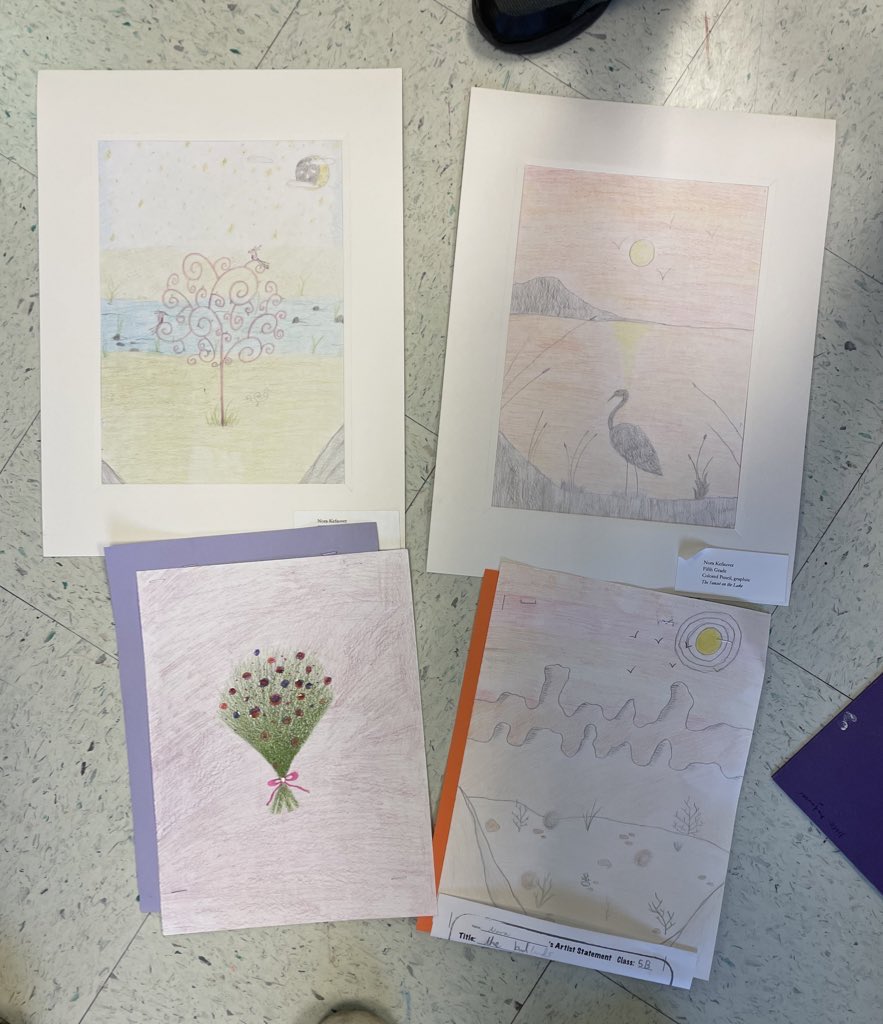 MrsSiddonsArt's tweet photo. We end the year by making portfolios and taking all our #tabstudio work home. I love finding the themes within some 5th grade portfolios. So awesome to watch artists develop a style. @NBSPTO @law281 @D220ElemArt @220Arts @5thBarry237 https://t.co/60u1KajxgC