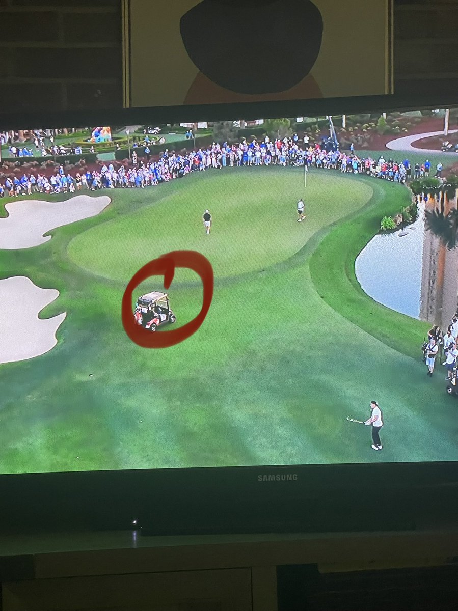 stickandhack's tweet photo. Somewhere a greenskeeper is having a panic attack. #thematch https://t.co/u6siX11wfO