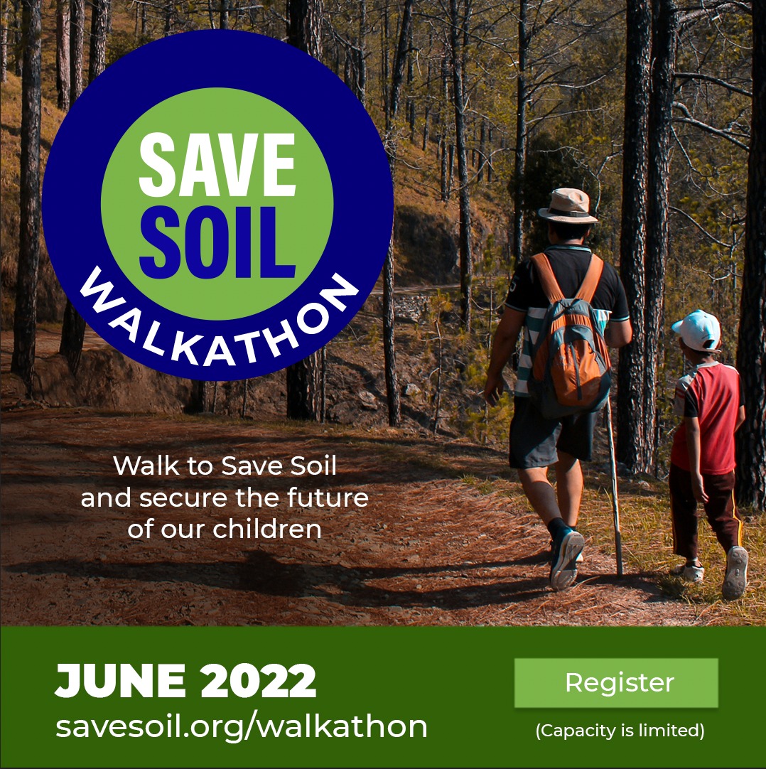 IshaUSA's tweet photo. Save Soil - Walkathon, an effort to raise awareness on the silent disaster of soil degradation. People across North, South, &amp; Central America are coming together this Father's Day weekend to walk to Save Soil. To find an event near you &amp; register, visit https://t.co/gE8sWBHgDA https://t.co/lpbrHdJbOr