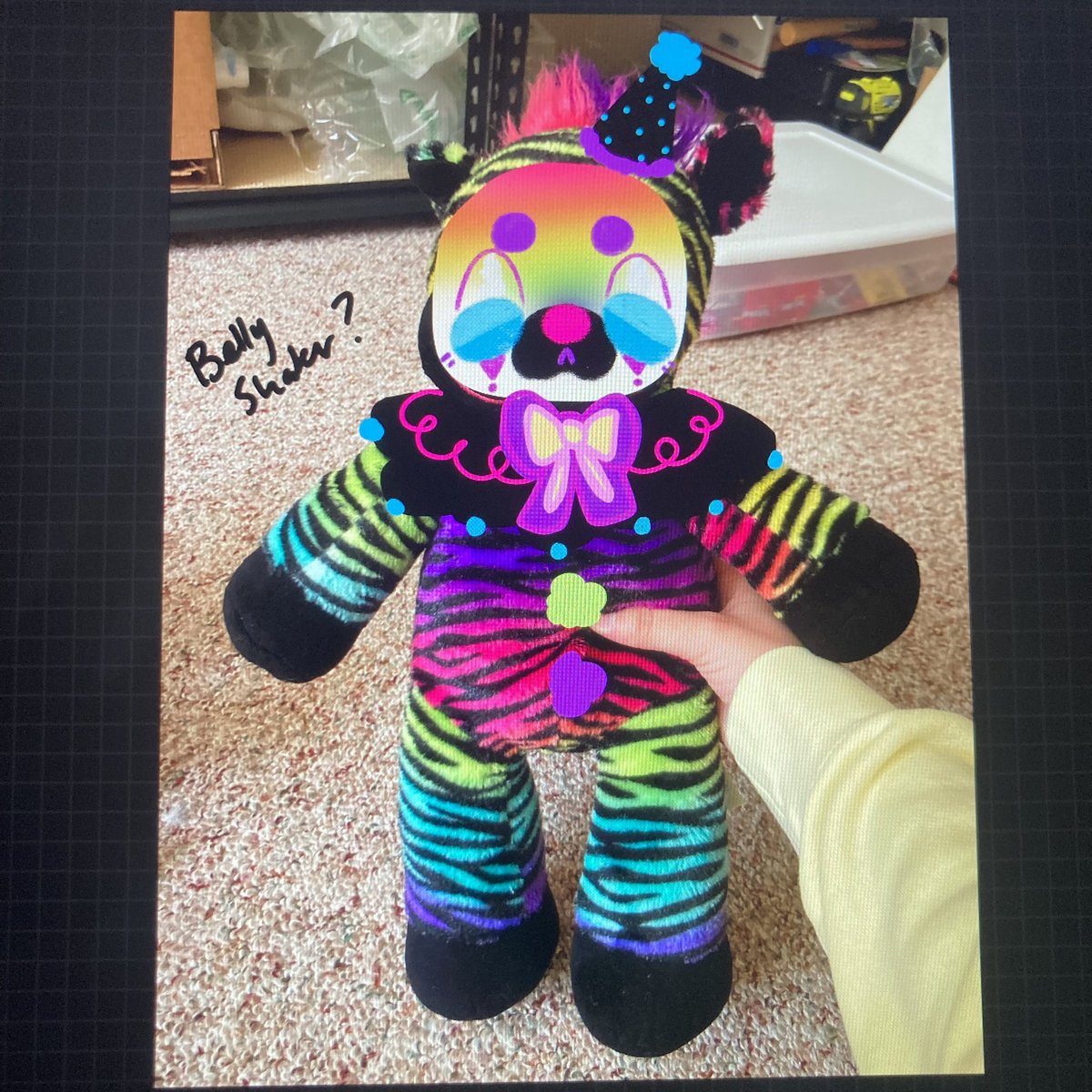 LazySpaceArtist's tweet photo. Working on the designs for my next release! It’s a colorful clown theme!! 👀💕💕 #clowncore #clown https://t.co/GzomC0z2dx