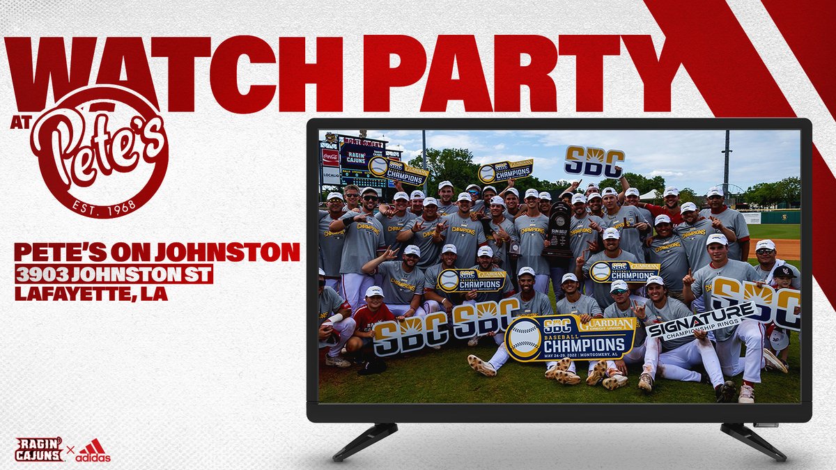 📺 Your place in Lafayette to watch Cajuns Baseball this weekend! 

<a href="/peteslafayette/">Pete's Lafayette</a>

#GeauxCajuns ⚜️