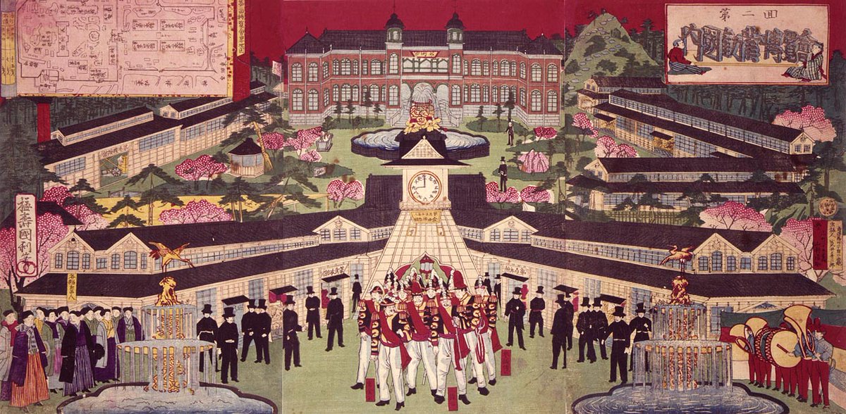 明治初期にすすめられた近代化政策の一環として、内国勧業博覧会の開催