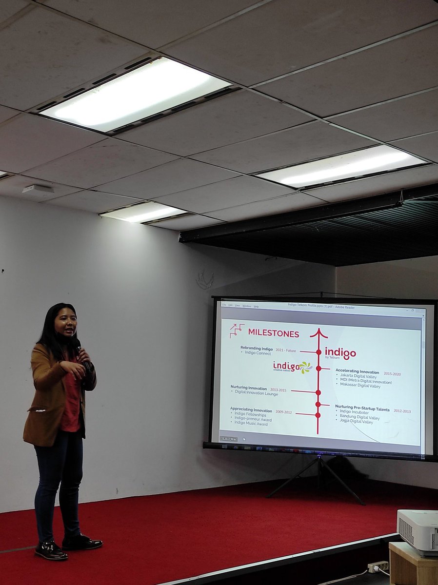 indigospacesub's tweet photo. [SEDANG BERLANGSUNG]

Sosialisasi Program Indigo 2022 oleh @cynthcecilia dalam kegiatan Kuliah Tamu Ekonomi Digital - Program Studi Bisnis Digital IT Telkom Surabaya

Topik: Valuasi Ekonomi Pada Startup Bisnis Digital https://t.co/BaYl4fQmv9