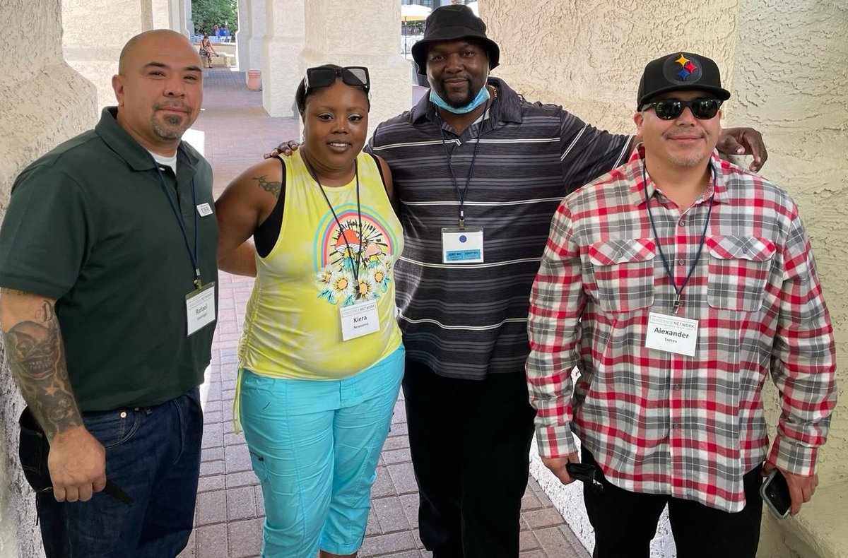 Hey <a href="/steelers/">Pittsburgh Steelers</a>, Alex Torres (far right) spent two decades in prison for a crime he didn't commit. He's a huge fan. Tommy Maddox was QB when he went away. Can we get him a terrible towel and a ticket to a game at @heinzfield?

#HereWeGo #XONR8