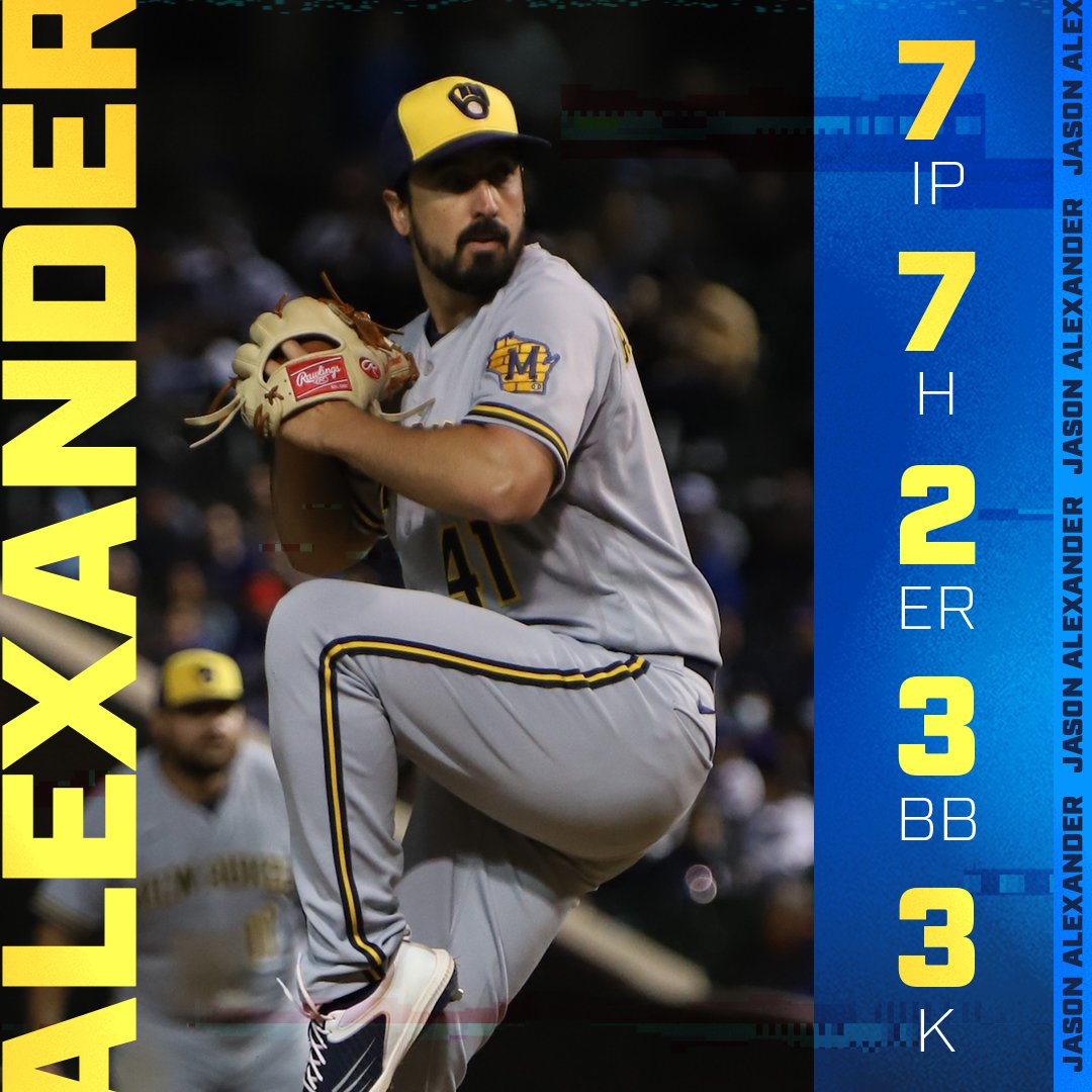 Brewers's tweet photo. Yada yada yada…first Brewers pitcher since 2017 to record a quality start in his debut.

@_Jay_Alexander | #ThisIsMyCrew https://t.co/90Yhj98oqj