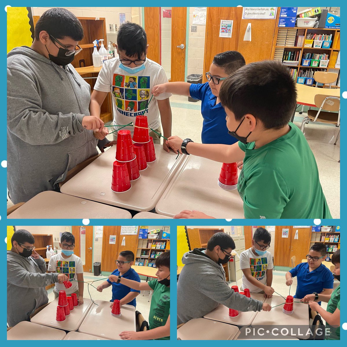 laurel_melisa's tweet photo. Our unicorns experienced a few failures, but ultimately succeeded with the cup stacking challenge in our STEAM Innovation Academy. They never gave up and had so much fun through it all! @ligardelisd @Lisd811News https://t.co/32DFqqyRQC