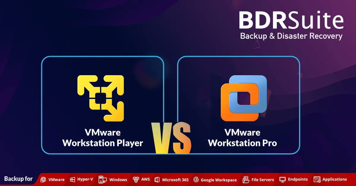 vembutech's tweet photo. A detailed comparison between #VMware Workstation Player and VMware Workstation Pro. Read the article to learn more. https://t.co/YgTmU7qjtx
#VMwareworkstationplayer #VMwareworkstationpro https://t.co/Sl4uiqxgNA