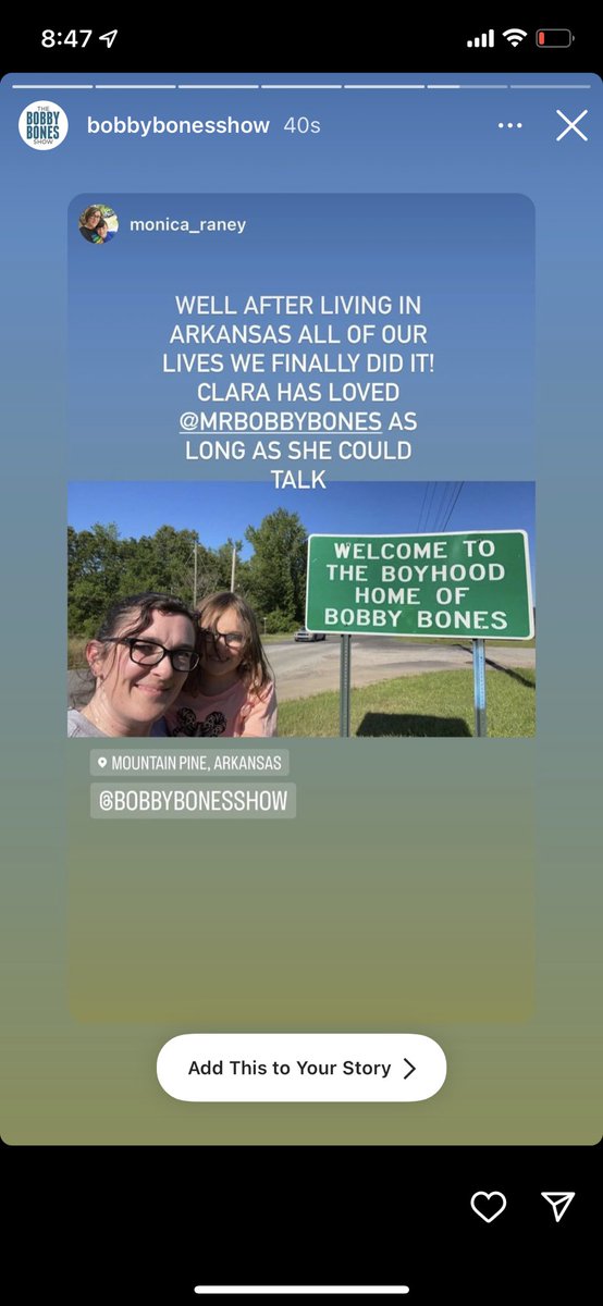 m_raney's tweet photo. @mrBobbyBones Clara was so excited to see where you came from right here in her home state! https://t.co/4qzopcTGcD