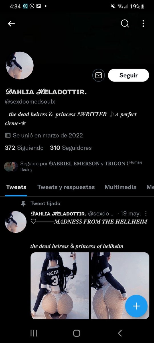 // Hola, sé que hablé mucho sobre este tema ya, pero veo que no ha pasado nada. Esta persona sigue usando mi pj, y ya no solo se trata de una edición o un par de similitudes. Me ha robado el personaje entero, y aunque para muchos es una tontería, Dahlia fue mi +