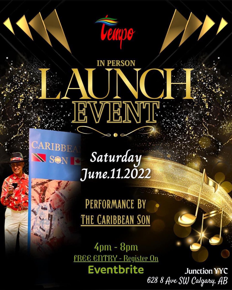 tempoyyc's tweet photo. Join us on June 11th for our in person launch event
Hosted by @CaraFullerton 
Guest speaker ward 8 Councillor Courtney Walcott
steel pan player "The Caribbean Son"
With Live steel pan performances, guest speakers, costume display
dj and food available for sale and more
Free entry https://t.co/hEWslmWC2w