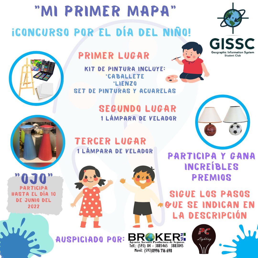 gissc_espol's tweet photo. 🎨 ATENCIÓN PADRES y ALUMNOS 👨👩👧🎨
Para celebrar el Día del Niño, el club GISSC ha preparado premios y sorpresas para los pequeñines de la casa. Sigue los pasos a continuación https://t.co/k5i3PAHxCj