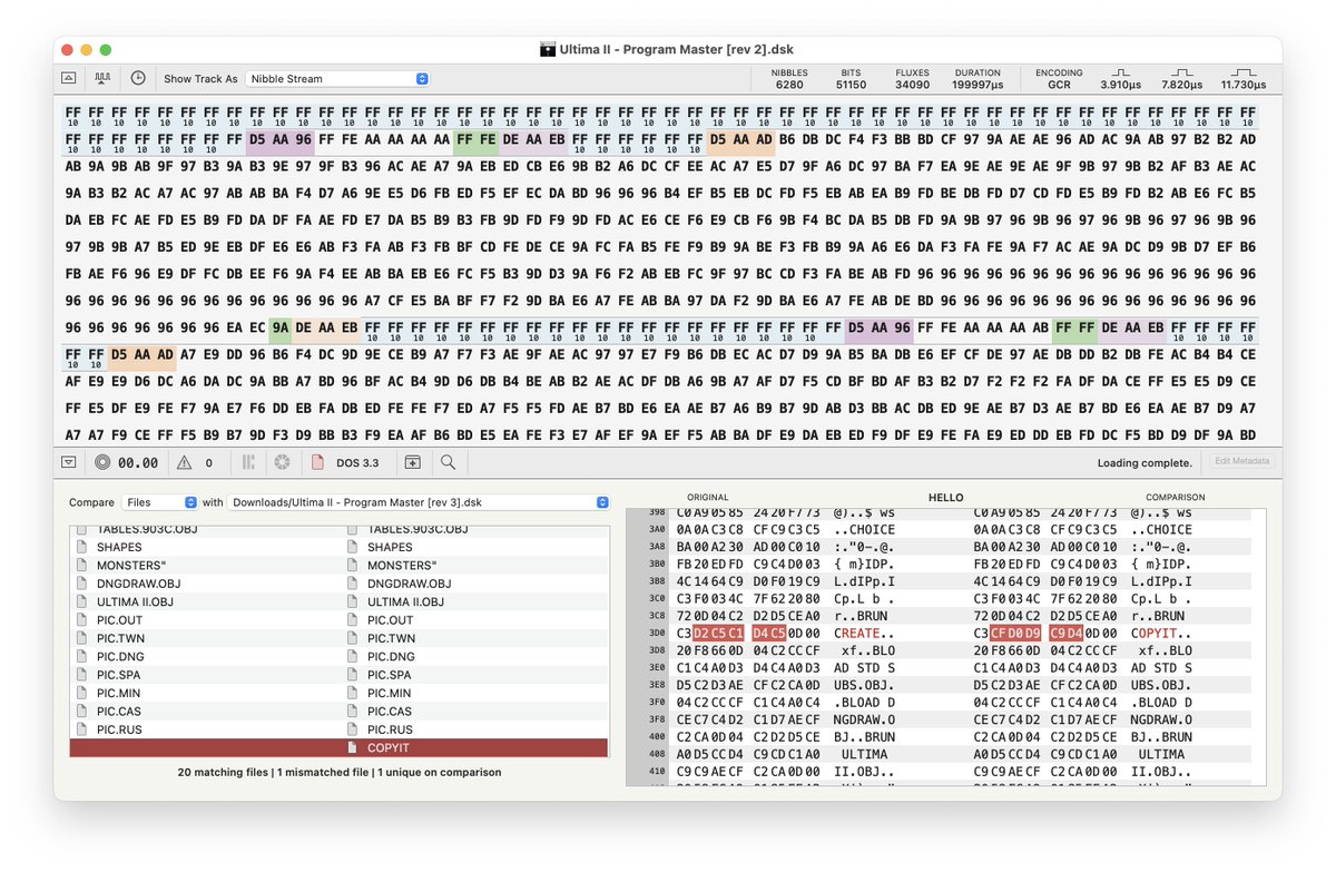 Oops we found 3 different versions of Sierra On-Line's 1982 release of Ultima II for Apple II.

At least one of them seems unpreserved in any form.

Yes they're all real. 😂