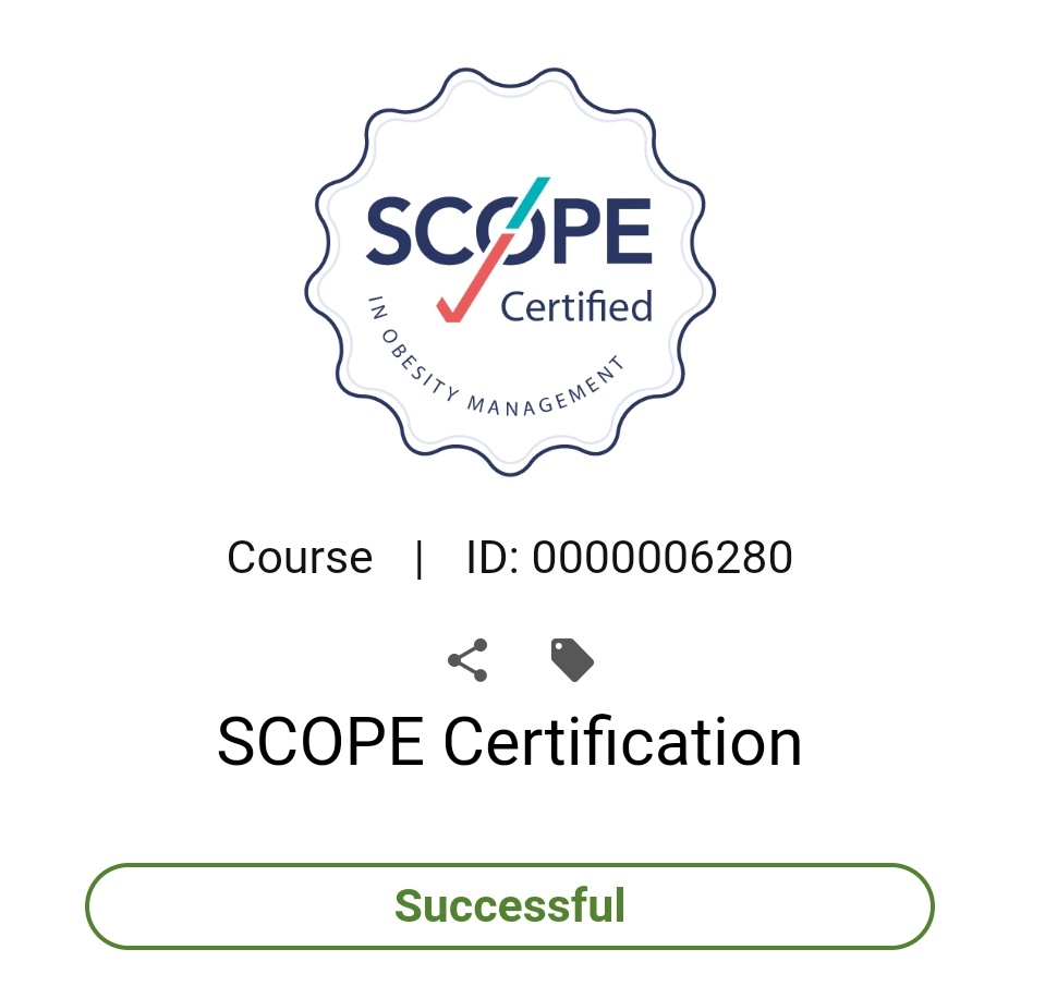 jmuthukrishnan's tweet photo. Today I join the global community of #SCOPECertified professionals, experts in the prevention, management, and
treatment of obesity.
@WorldObesity @SCOPEObesity
#RuntheTalk
#RunningMakesBetterDoctors https://t.co/R8NYSdFYRD