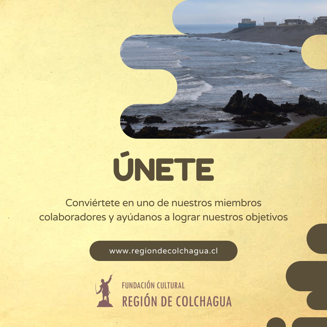 RegionColchagua's tweet photo. ÚNETE A LA FUNDACIÓN REGIÓN DE COLCHAGUA | Inscríbete como miembro colaborador y súmate a las actividades e iniciativas que queremos impulsar por una nueva y vibrante #RegiónDeColchagua 
Más detalles en https://t.co/R33dGXJiAC https://t.co/XGUwX60hDY