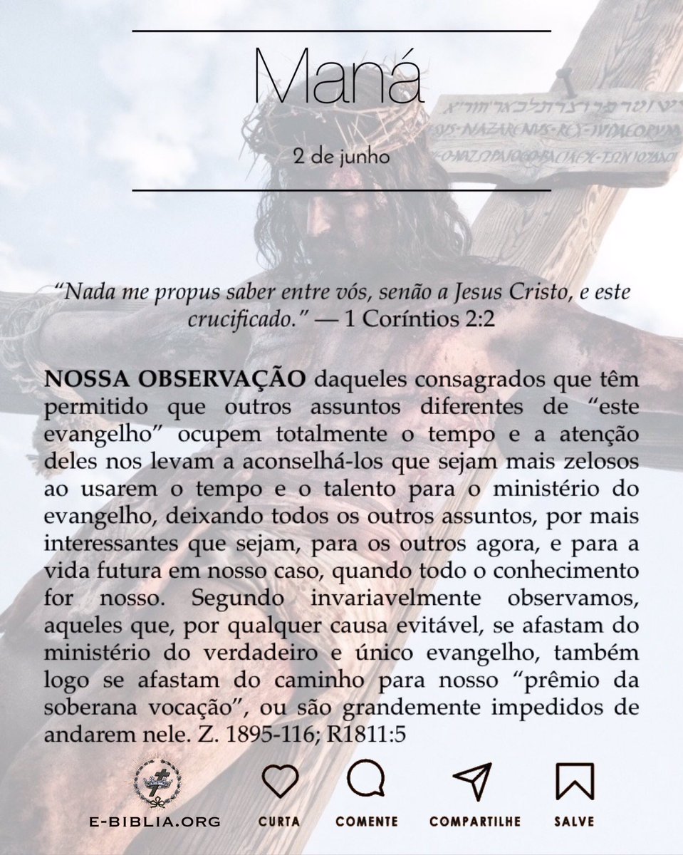cristaoseb's tweet photo. Precisamos nos #devotar plenamente ao #Evangelho de #Cristo | https://t.co/nNbwPD8zkF https://t.co/4xzhACeqW9