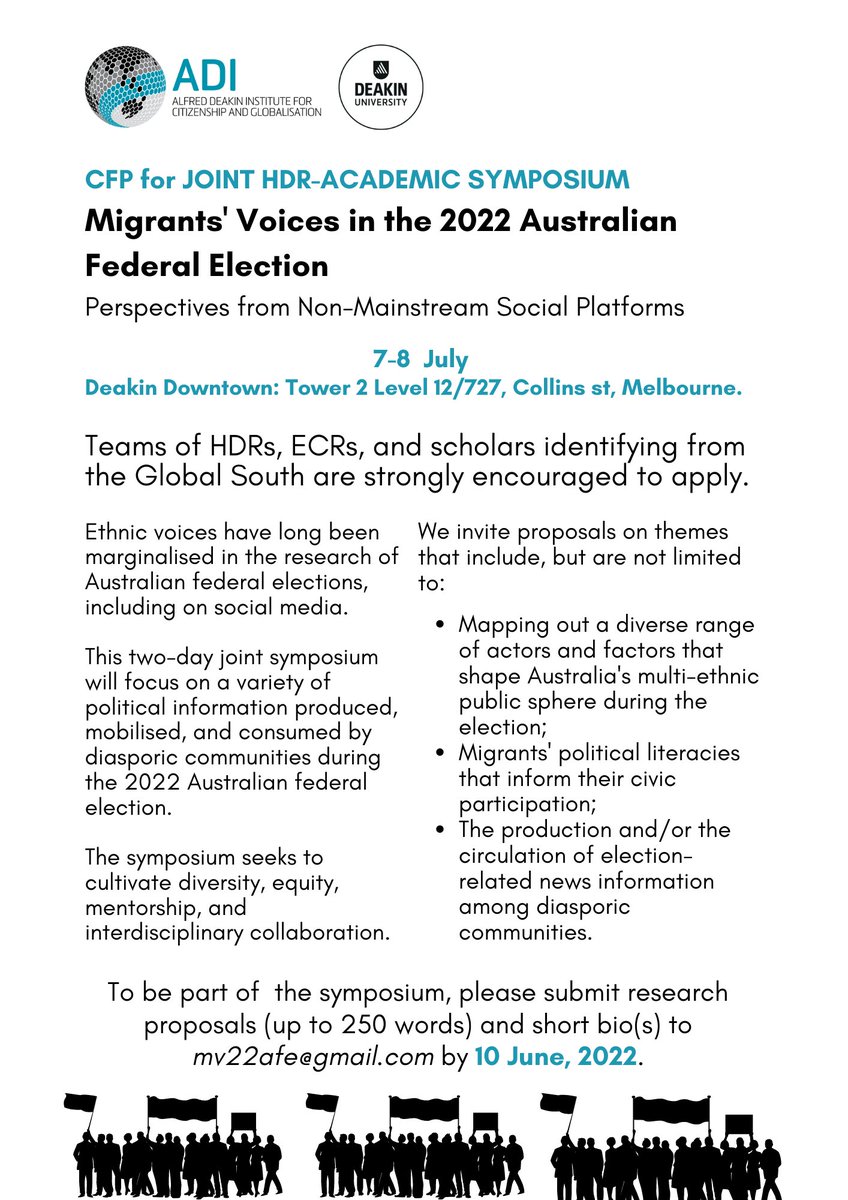 Please join us for this fascinating analysis of migrant voices in the #AusVotes2022 Election. @fanyaang @POLIS_Deakin @Deakin_ADI @DeakinArtsEd