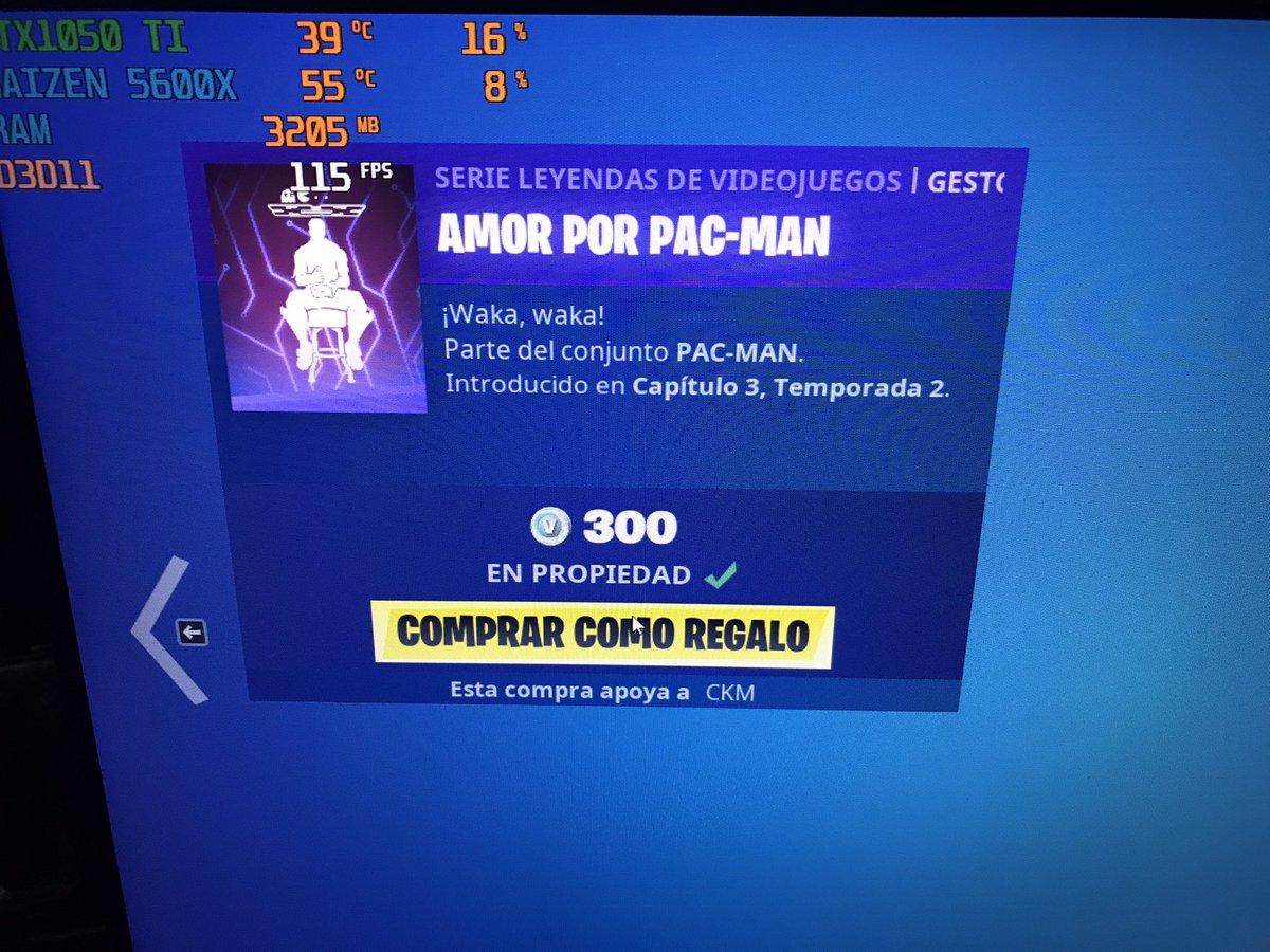 MarrleySM's tweet photo. No me salio el video maldito celu xD pero bueno la intención siempre esta comprando los dos lotes de pac man von el mejor codigo del mundo CKM en la tienda de Fortnite siempre y de paso apoyaras a un gran amigo @CareKidma espero haberte ayudado un pokito broh gracias por todo ❤️ https://t.co/DR1v5OYn3D