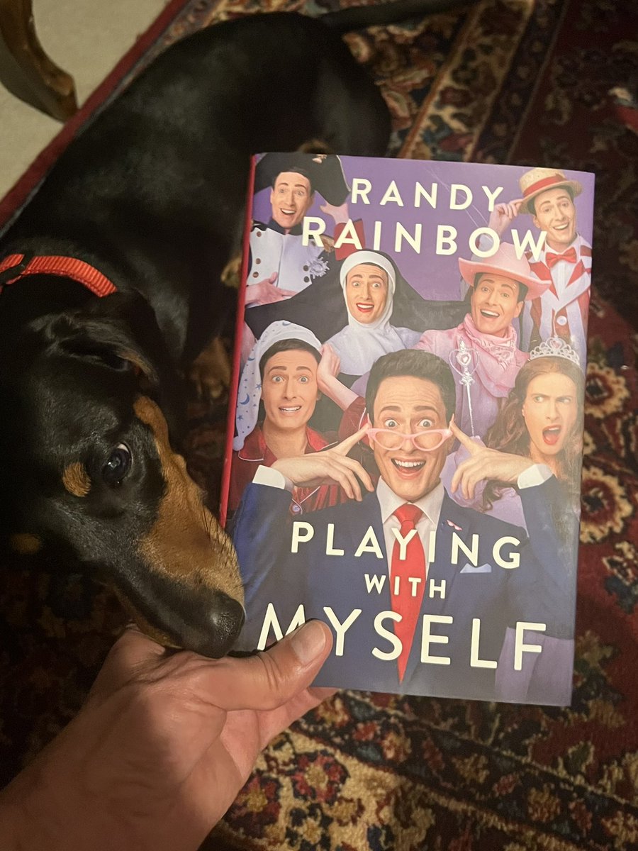My contribution to Gay Pride Month is reading <a href="/RandyRainbow/">Randy Rainbow</a>’s new bestseller to Wally. I just finished Chapter Two and am hooked! I wanted to play Snow White, too. I already had Marie Osmond down… #mormonboyexperience