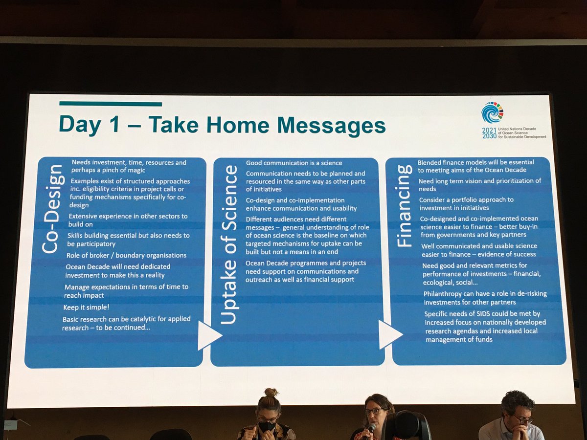 Great summary from Day 1 of the @UNOceanDecade Foundations Dialogue in Morocco. Seems to be mirroring the #NASEMSciComm conversations in DC! #OceanDecade