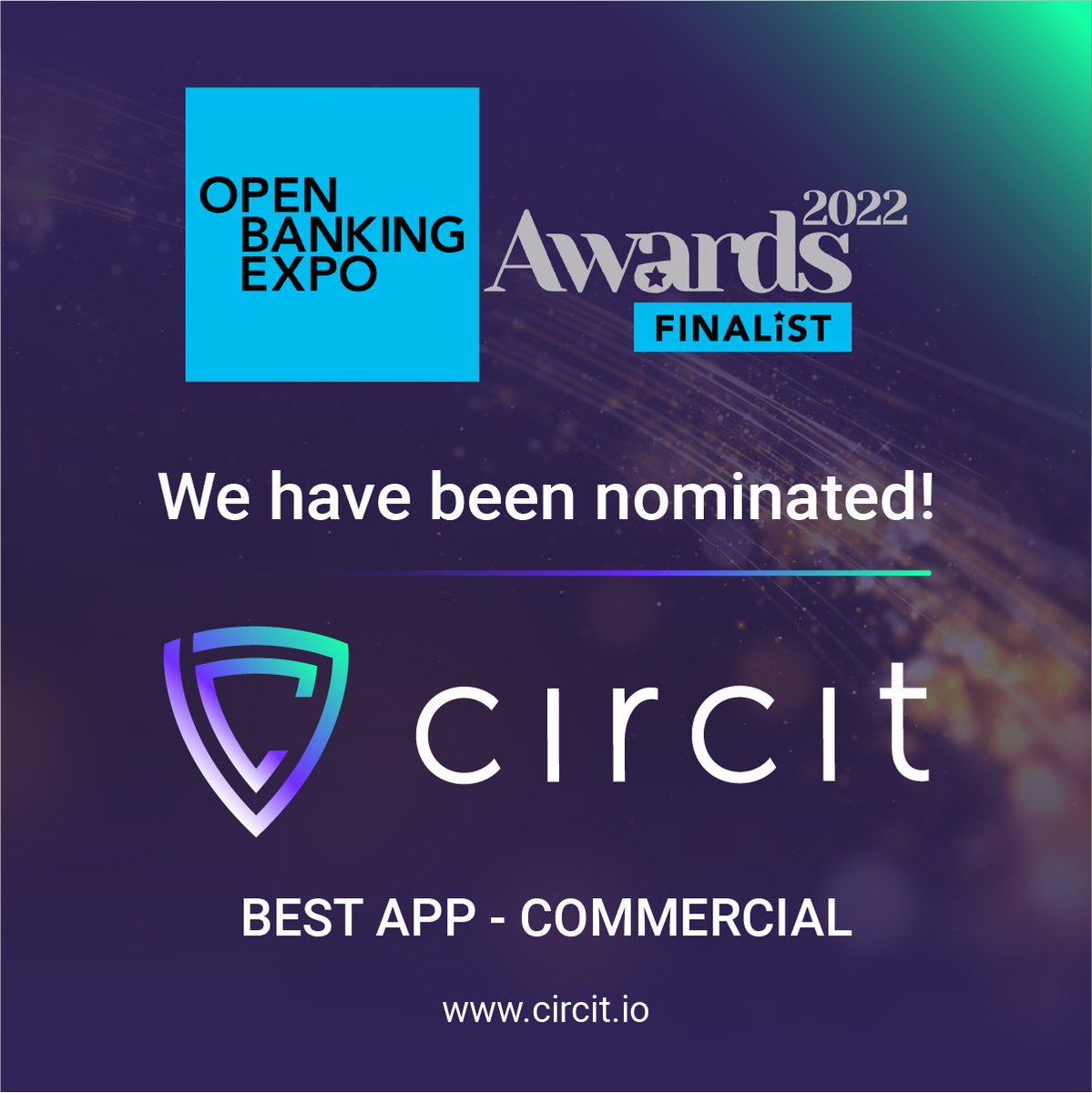 Circit (@circit_io) on Twitter photo Thank you for this nomination, <a href="/OpenBankingExpo/">Open Banking Expo</a> 🎉 It's incredible to be a #finalist in 'Best App - Commercial'! Congrats to all the innovators, disruptors & visionaries in the #OpenBanking revolution nominated 🙌
#fintech #fintechapp #fintechaward #financialservices #audit Thank you for this nomination, <a href="/OpenBankingExpo/">Open Banking Expo</a> 🎉 It's incredible to be a #finalist in 'Best App - Commercial'! Congrats to all the innovators, disruptors & visionaries in the #OpenBanking revolution nominated 🙌
#fintech #fintechapp #fintechaward #financialservices #audit