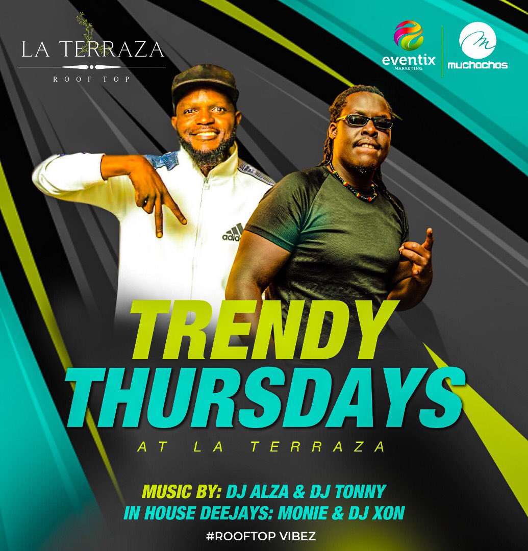 Muchachos_Ug's tweet photo. Take a break and enjoy life π you deserve it!
Come through tonight @laterraza_ug for #TrendyThursdays https://t.co/99RTE8xF0t