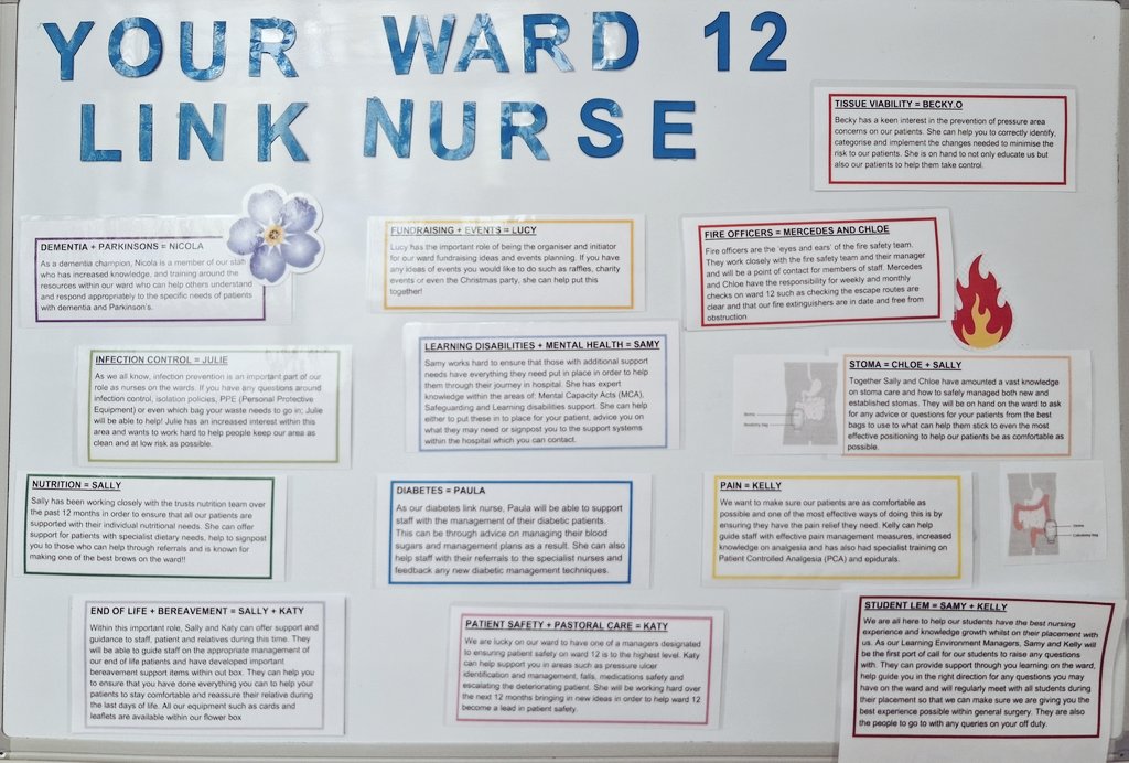 Ward12_lthtr's tweet photo. Link nurses are a key aspect to our ward to support and help keep everyone up to date with the latest information and training. Of course we needed more badges so you can easily identify us 📌 #linknurses #whoswho @AnneenCarlisle https://t.co/Y8BhYGeIjW