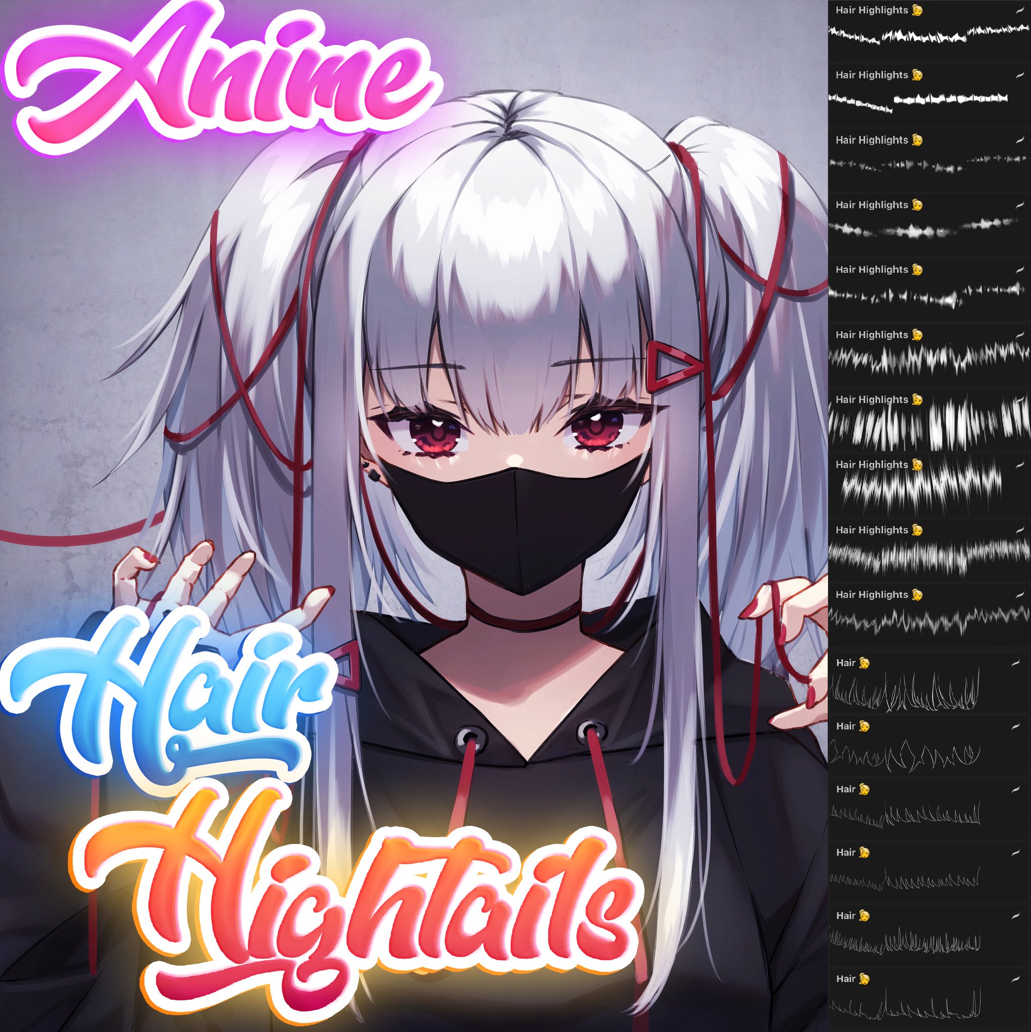 Free Procreate Brushes on Twitter: "FREE Anime hair highlights brush pack!  by @Attki_art LINK - https://t.co/PBNYmxD8Po #procreate5x #procreatebrushes  #ipadprocreate #procreate #procreatebrushes #procreatetutorial #ipadartist  #procreateillustration ...