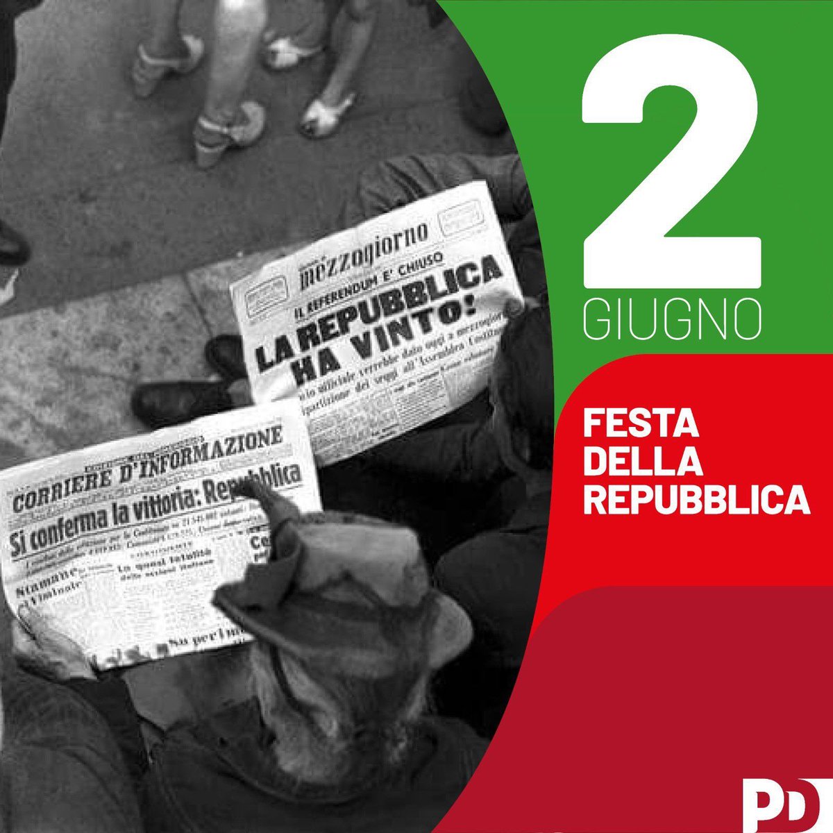 graziano_delrio's tweet photo. Volevamo e vogliamo camminare e costruire insieme come popolo, non con uno solo al comando. Per questo per la prima volta il #2giugno votarono le donne. Cominciava una storia difficile ma bellissima. Oggi gratitudine ed impegno. Buona festa della
#Repubblica https://t.co/RGvZdsHSvU