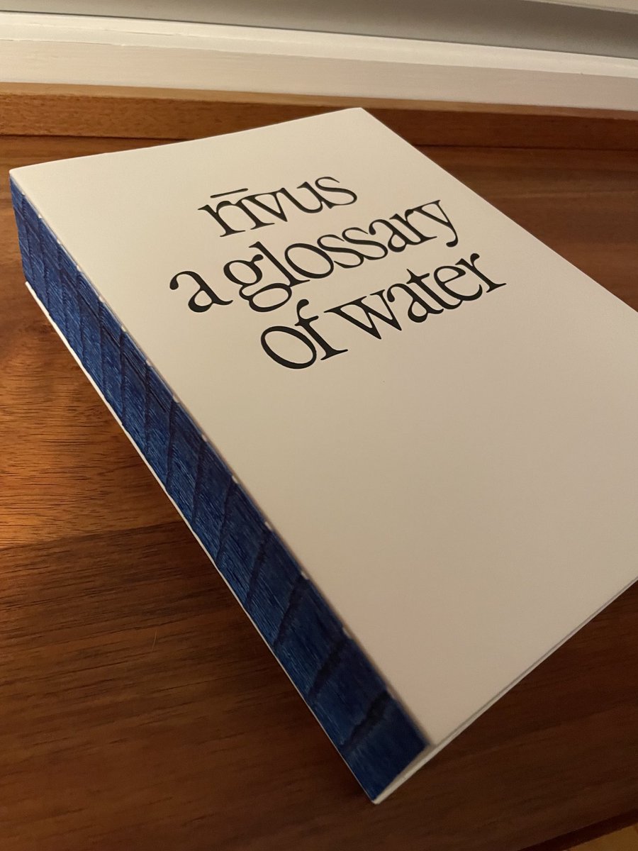 OGormanEmily's tweet photo. My copy of ‘rivus: a glossary of water’ arrived! It is such a beautiful publication edited by José Roca and @juanbatfran as part of the Biennale of Sydney. Pleased to have a chapter on wetlands included. #envhum #envhist https://t.co/QdRFqWS9RG