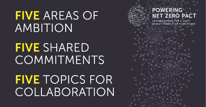 SSE's tweet photo. With 10 other global companies, SSE launched the Powering Net Zero Pact. The Pact is a @COP26 legacy to encourage collaboration at all tiers of the power sector to support #netzero #climateaction and the #justtransition.
#PowerPact