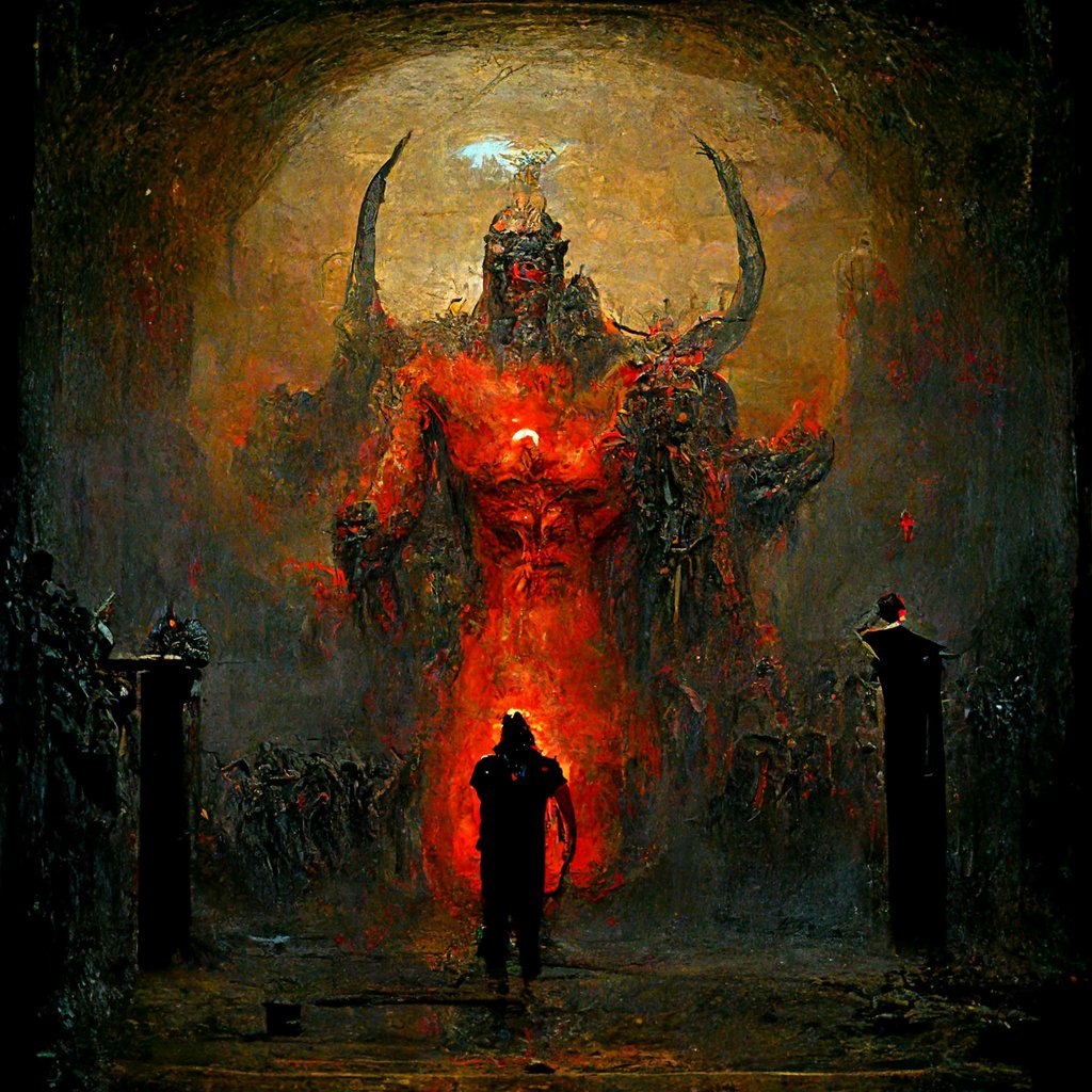 Nebula2AI's tweet photo. Guardians of Hell
#aiart #aiartcommunity  #generativeart #discodiffusion #art #digitalart #clipguideddiffusion #aiartist #aiartists #nft #NFTartist https://t.co/eLnJ11GtbQ