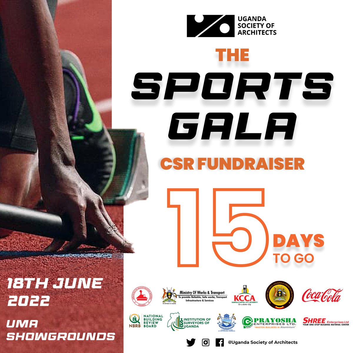 UgArchSociety's tweet image. 15 Days to go!! Register using the link provided below to attend. 
@CocaCola @KCCAUG @MoWT_Uganda  @NBRBug  @UIPE_Uganda @ug_lawsociety  @surveyorsug @prayoshaenterprise @ArchSsinab @nbstv 

architectuganda.com/sportsgala/