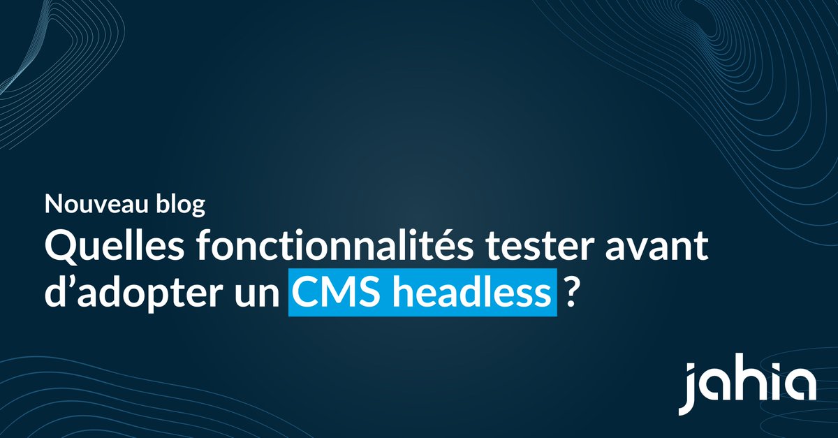 Les #headlessCMS sont souvent plébiscités par les développeurs mais peuvent avoir de vrais impacts pour les utilisateurs métier... 

Notre nouvel article vous propose une checklist des fonctionnalités à tester lors d'un #POC 👉 bit.ly/3GJBUDv