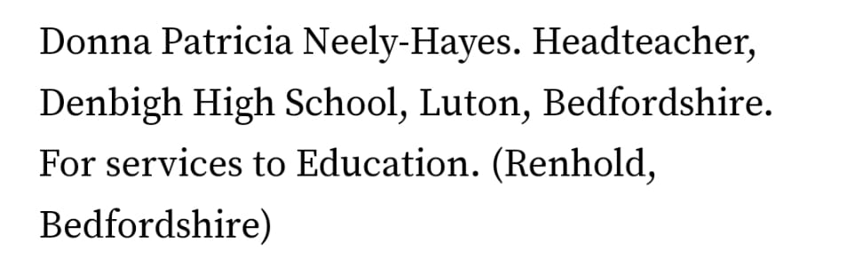 Mrs Neely-Hayes MBE tweet media