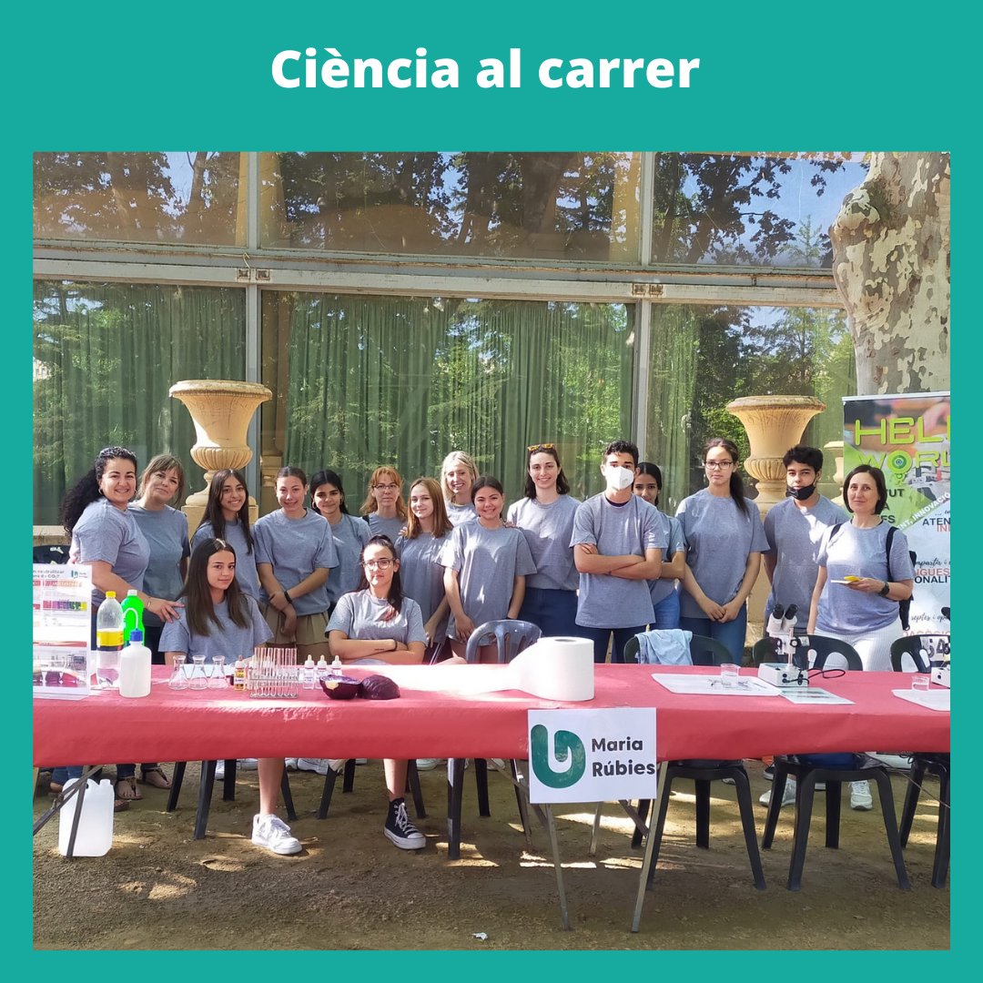 insmariarubies's tweet photo. Aquest cap de setmana es va celebrar la #ciènciaalcarrer i l'INS Maria Rúbies hi vam ser! https://t.co/QGs8HHiD48