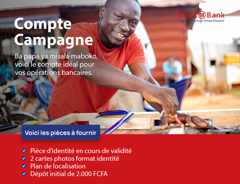 bscabankcg's tweet photo. Chez BSCABank tout le monde a droit à un compte.
Vous êtes menuisier, couturier, taximan et souhaitez avoir un compte bancaire? 
Rejoignez-nous dès maintenant en ouvrant le compte campagne.
#CompteCourant #CompteCampagne #CompteBancaire #Etudiant #BSCABank https://t.co/IyJWQ0e4WN