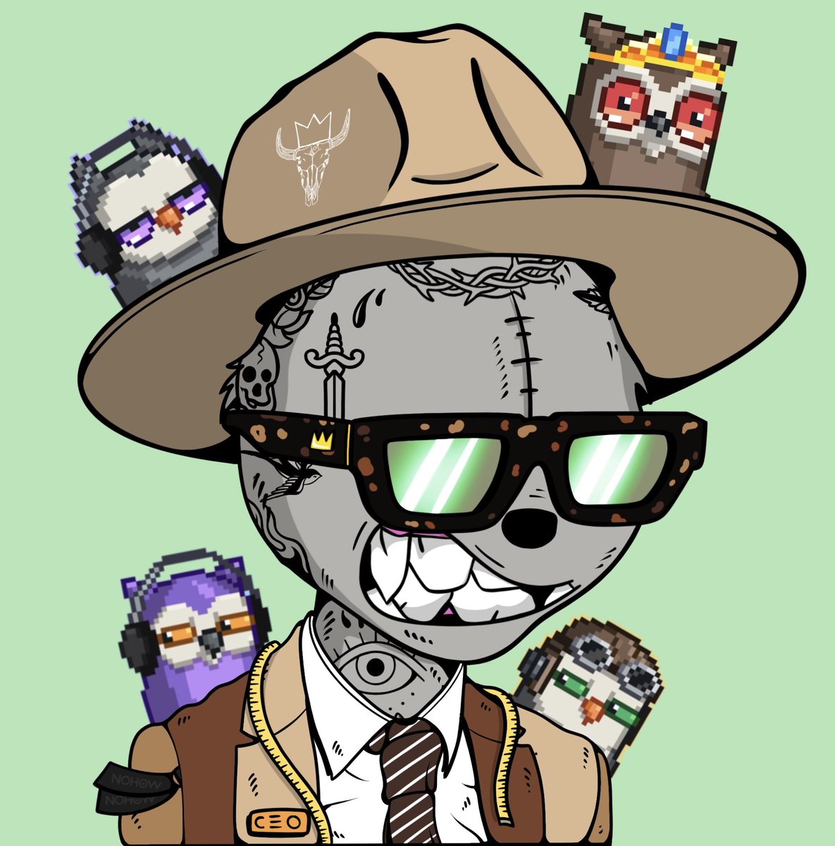 we are HOUSE OF BELIEVERS @Nohowstyle 🤘🏽🔥  about to blow up! 

Get yours ➡️ opensea.io/collection/hou…