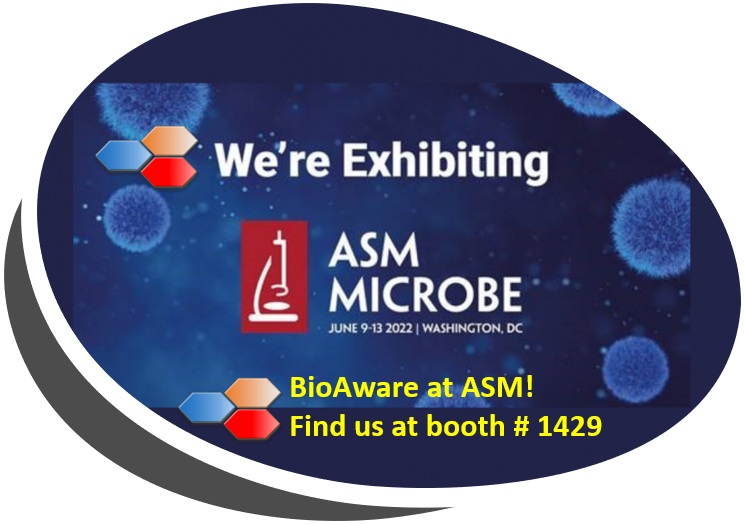 Bio_Aware's tweet image. BioAware is exhibiting at ASM Microbe from June 9 to 13 in Washington DC!
Find us at booth number 1429.