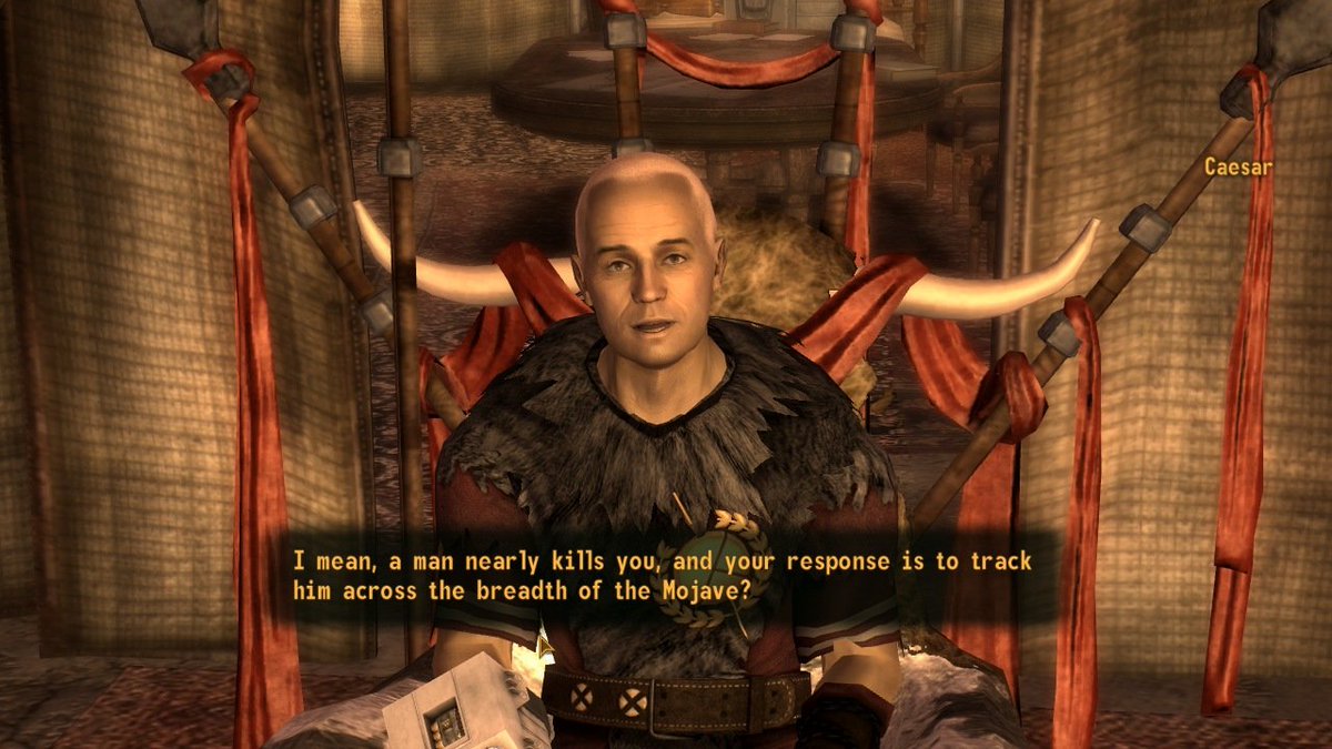 Tunnelsnakefool's tweet photo. Not only that Caesar I also fucked him. Thanks Obsidian for giving us that option. #fallout #newvegas #fnv #falloutnewvegas #fonv #falloutquote of the day https://t.co/1uXLIr3GIb
