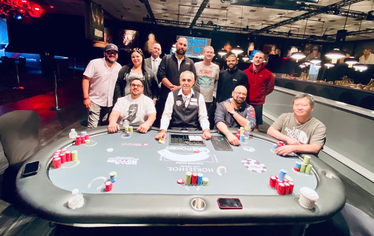 WSOP's tweet photo. 1st final table ever at the WSOP’s new home ! https://t.co/N6Vum5mE9w