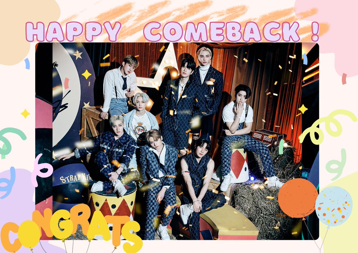 congratulation STRAY KIDS for your  comeback with 'CIRCUS'! we hope you can unlocked the new achievement with this new album! dont forget also stream their MV 'YOUR EYES' !