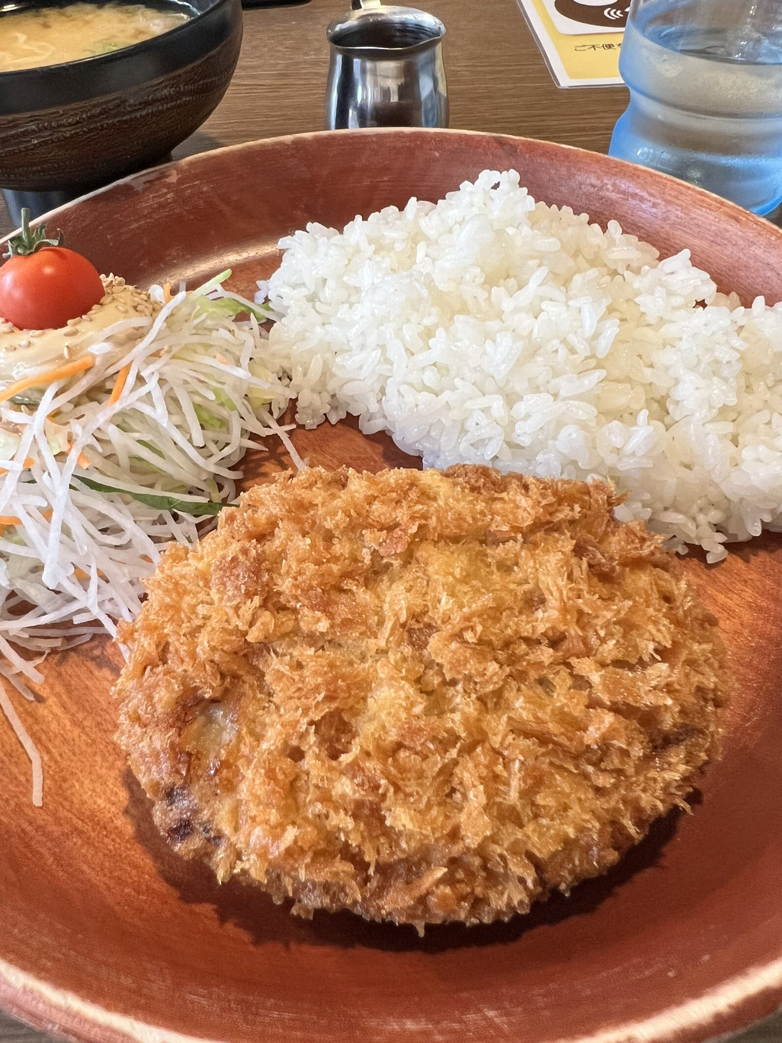 山口純平 ハンバーグ専門店で昨日から始まったミンチカツを喰らう メンチカツと誤記ってるので 軽く指摘しようかなぁ 笑 そういや持ってきた店員さんはちゃんとミンチカツディッシュて 言ってた気がするけど びっくりドンキー揚げちゃいました