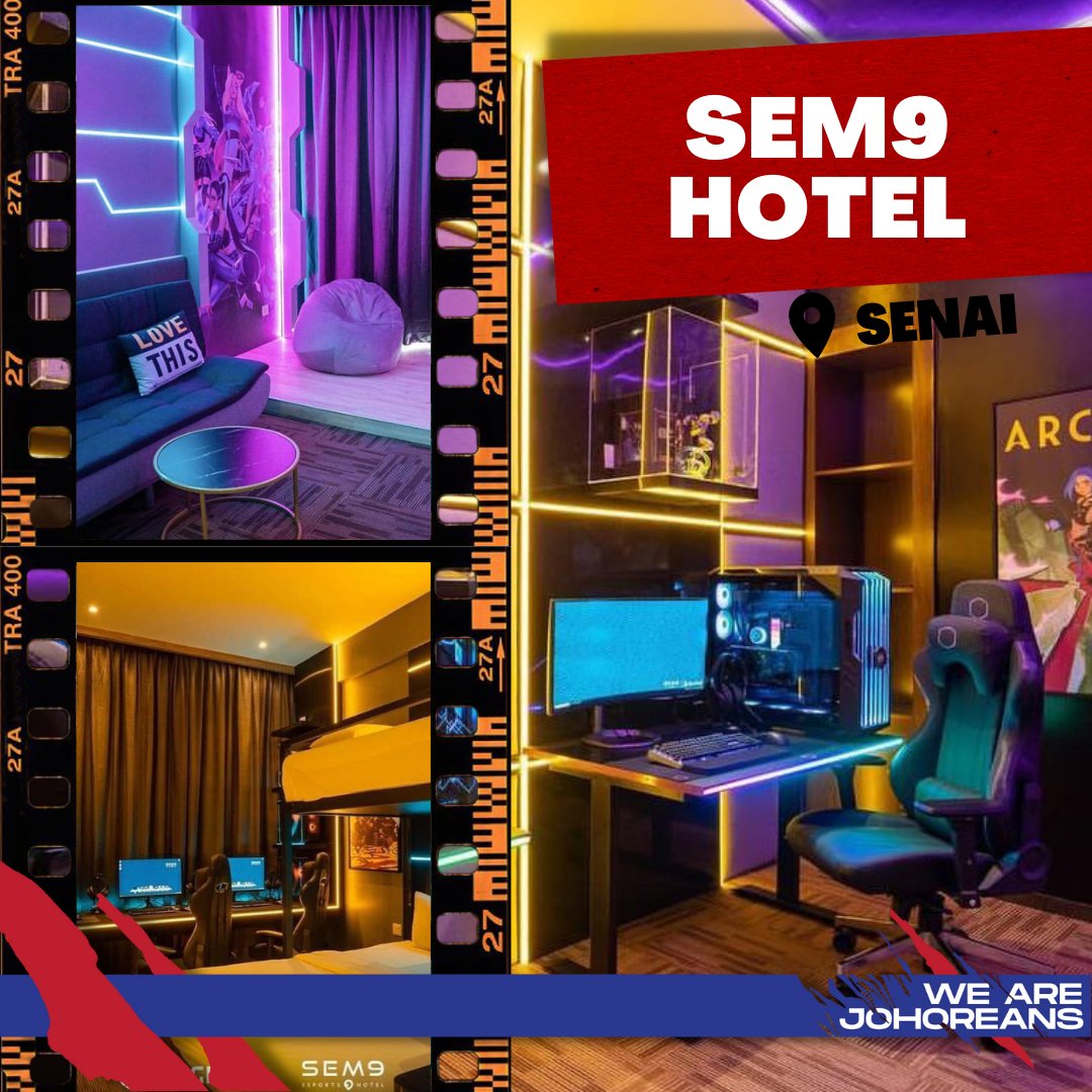 WeAreJohoreans's tweet photo. Hotel Esports pertama 🛏 di Asia Tenggara 😱

Terletak di Senai, hotel Johor SEM9 menawarkan pelbagai jenis bilik dengan kemudahan yang berbeza. Antaranya ialah 'gaming room' untuk bermain permainan komputer yang dikuasakan oleh RTX 3090 🖥 https://t.co/H7A3LgN7A5