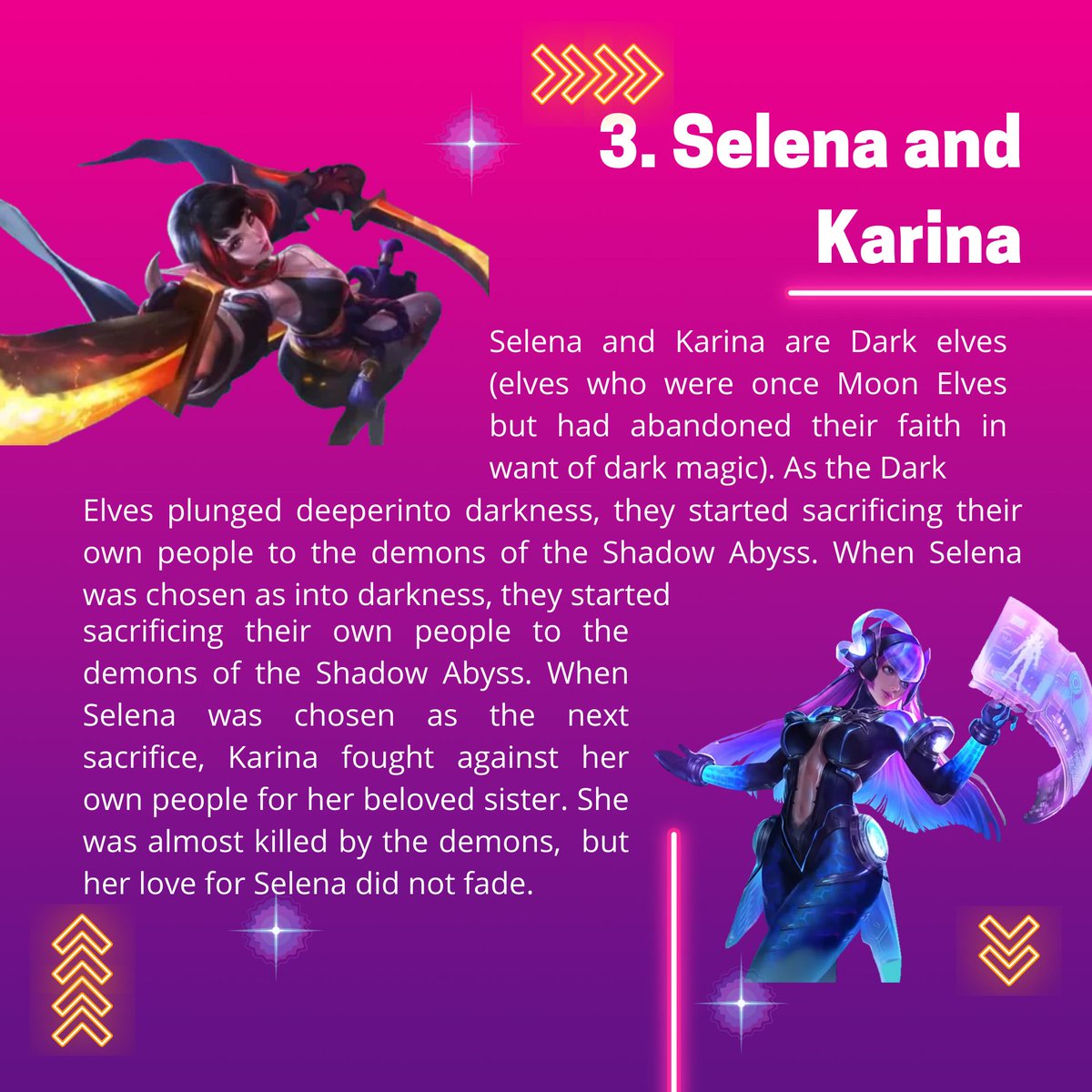 If our team uses these siblings in the game, they will receive a boost. This boost will give both of the hero additional buffs. Different pairs of sibling will provide different boost.

#IIUMEsports #BeTheGameChangers