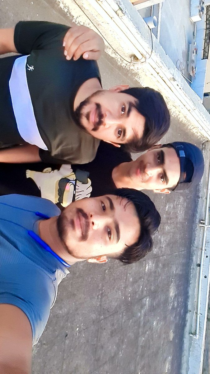 With friends....