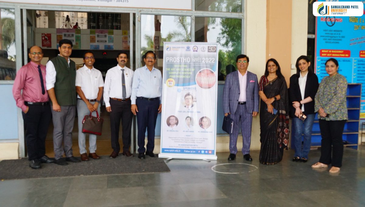 spuvsn's tweet photo. #Prostho श्रेणी 2022 on “#Revisiting the Art and Science of Complete Denture #Prosthodontics” was organized by Department of Prosthodontics and Crown &amp; Bridge, Narsinhbhai Patel Dental College and Hospital, Sankalchand Patel University in association with IPS Gujarat State Branch https://t.co/Qbhjm9HCMf